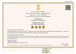 Export House Registration Certificate (4 Star)