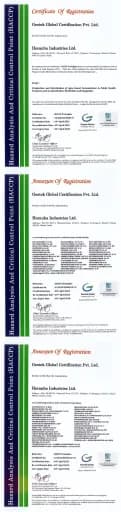 HACCP CERTIFICATE 2025 – 2028 (SARIGAM)